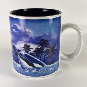 Sea World Coffee Tea Cup Mug 14oz Ceramic 3D Orca Whale Dolphin Penguin Souvenir